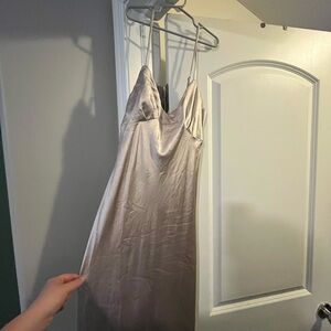 Petal and pup champagne midi dress